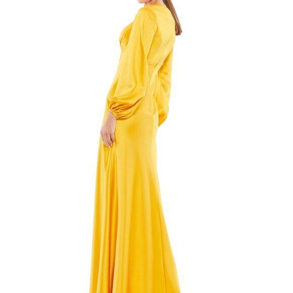 Mac Duggal Yellow Maxi Dress - Picture 2 of 3